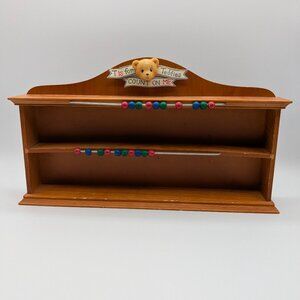 Cherished Teddies "T is for Teddies Count on Me" Wooden Display Shelf 1997